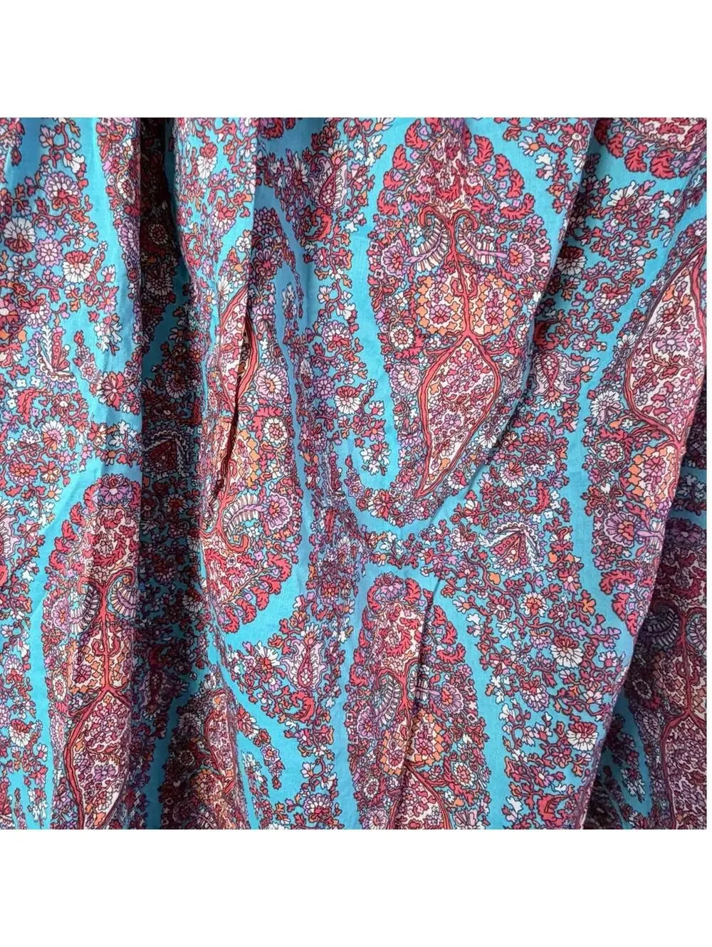 J.Crew Paisley Teal Blue Flutter Strap Tank Dress NWT Boho Preppy
